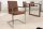 Chaise à bascule avec accoudoirs Tissu Acier inoxydable Marron Chrome