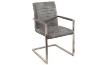 Chaise &agrave; bascule Tissu Acier inoxydable Gris...