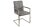 Chaise à bascule Tissu Acier inoxydable Gris Chrome avec accoudoirs