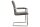 Chaise à bascule Tissu Acier inoxydable Gris Chrome avec accoudoirs