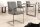 Chaise à bascule Tissu Acier inoxydable Gris Chrome avec accoudoirs