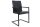 Chaise à bascule noir similicuir acier inoxydable avec accoudoirs