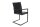 Chaise à bascule noir similicuir acier inoxydable avec accoudoirs
