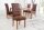 Chaise de salle à manger sans accoudoirs Marron style colonial Tissu bois