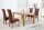 Chaise de salle à manger sans accoudoirs Marron style colonial Tissu bois