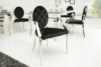 Chaise de salle à manger velours acier inoxydable...