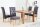 Chaise de salle à manger Gris Tissu Bois sans accoudoirs style colonial