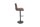 Chaise de comptoir réglable en hauteur Tissu Métal Marron Noir