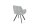 Chaise avec accoudoirs Gris Noir en tissu Métal Salle à manger