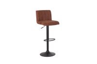 Chaise de comptoir r&eacute;glable en hauteur Marron Noir...