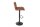 Chaise de comptoir réglable en hauteur Marron Noir Tissu Métal
