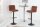 Chaise de comptoir réglable en hauteur Marron Noir Tissu Métal