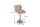 Chaise de comptoir réglable en hauteur Marron Noir Tissu Métal