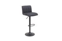 Tabouret de bar r&eacute;glable en hauteur Gris Noir...