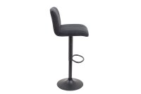 Tabouret de bar réglable en hauteur Gris Noir...