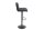 Tabouret de bar réglable en hauteur Gris Noir Tissu Métal