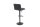 Tabouret de bar réglable en hauteur Gris Noir Tissu Métal