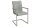 Chaise à piétement luge avec accoudoirs Tissu Acier inoxydable Gris Chrome