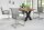 Chaise à piétement luge avec accoudoirs Tissu Acier inoxydable Gris Chrome