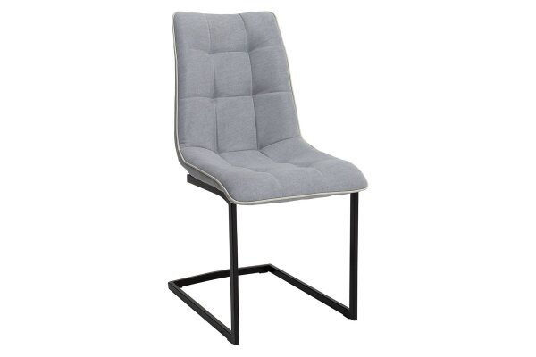 Chaise à bascule Tissu Métal gris noir sans accoudoirs