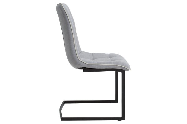 Chaise à bascule Tissu Métal gris noir sans accoudoirs