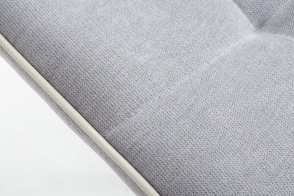 Chaise à bascule Tissu Métal gris noir sans accoudoirs