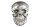Statue décorative murale Crâne H : 40 cm en métal argenté