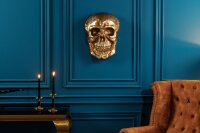 Décoration murale tête de mort en or H : 40...