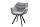 Chaise de salle à manger velours métal gris noir avec accoudoirs