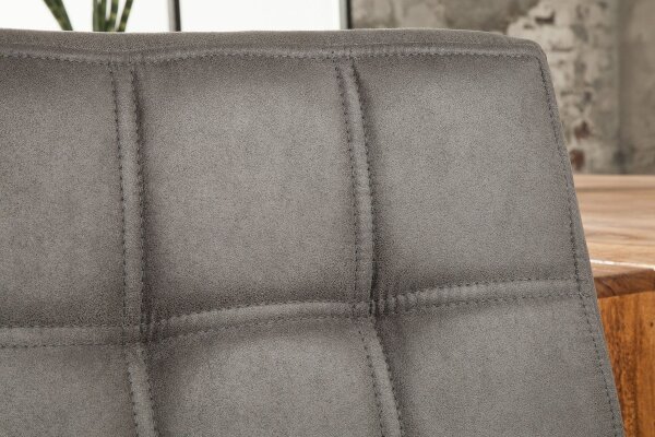 Chaise cantilever Gris Noir Tissu Fer Moderne