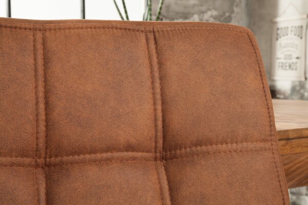 Chaise à bascule Marron Noir Tissu Fer Moderne KENYA