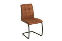 Chaise &agrave; bascule Marron Noir Tissu Fer Moderne KENYA