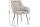 Chaise de salle à manger Taupe Noir L : 60 cm avec accoudoirs Tissu Métal