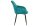 Chaise de salle à manger turquoise noir en velours métal avec accoudoirs