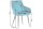Chaise de salle à manger turquoise noir en velours métal avec accoudoirs