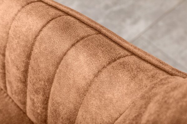 Chaise avec accoudoirs Tissu Métal marron noir Moderne RITA