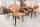Chaise avec accoudoirs Tissu Métal marron noir Moderne RITA