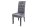 Chaise de salle à manger sans accoudoirs en style colonial gris Tissu bois