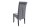Chaise de salle à manger sans accoudoirs en style colonial gris Tissu bois