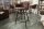 Tabouret de bar velours métal brun antique noir avec dossier