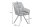 Chaise pivotante anthracite noir en tissu métal sans roulettes