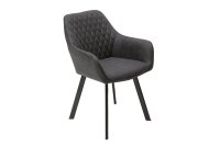 Chaise de salle &agrave; manger Anthracite avec...