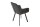 Chaise de salle à manger Anthracite avec accoudoirs Tissu Métal Rétro