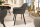 Chaise de salle à manger Anthracite avec accoudoirs Tissu Métal Rétro
