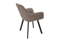 Chaise de salle à manger Retro Taupe Noir Tissu...