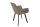 Chaise de salle à manger Retro Taupe Noir Tissu Métal avec accoudoirs