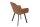 Chaise salle à manger marron noir en tissu métal avec accoudoirs