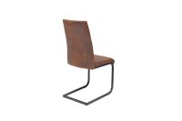 Chaise cantilever marron noir en tissu métal