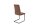 Chaise cantilever marron noir en tissu métal