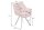 Chaise de salle à manger velours métal rose noir avec accoudoirs